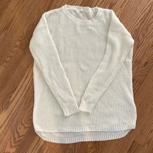 Pink blush waffle sweater